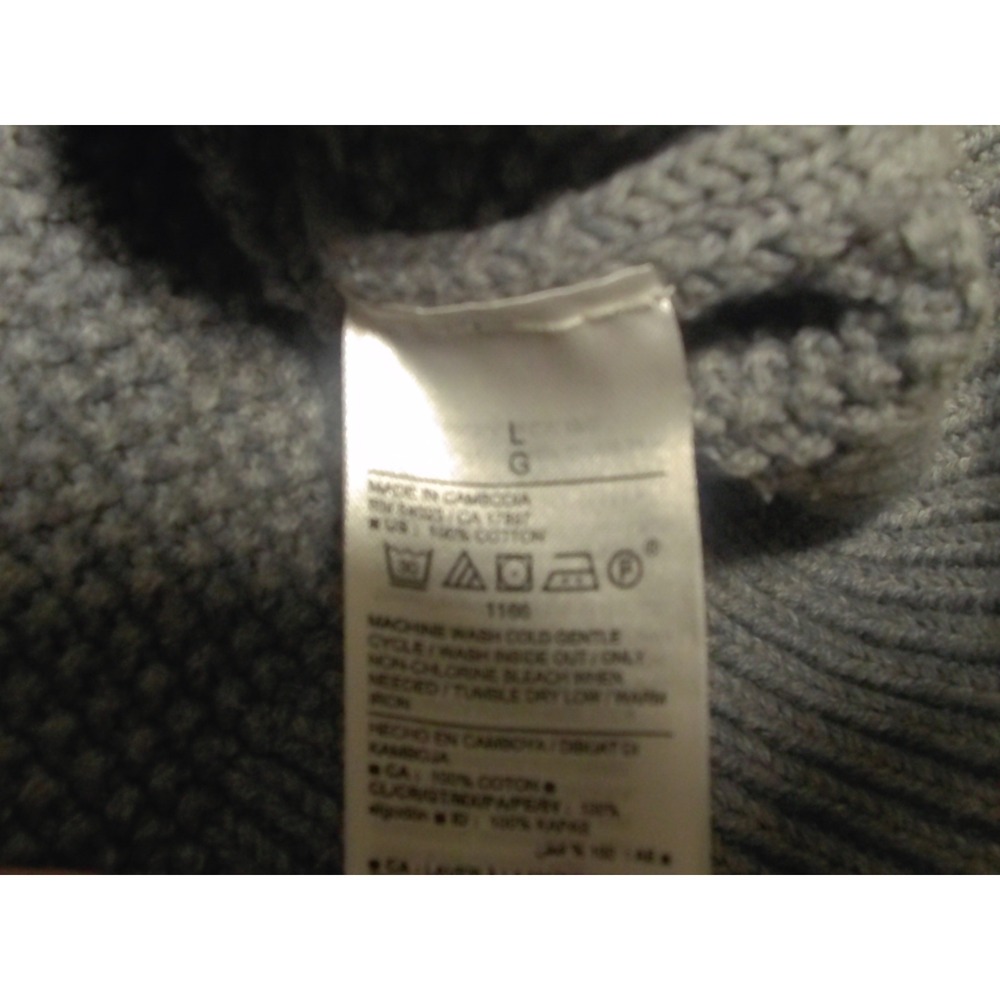Old Navy Womens Large Tunic Length Cotton Knit Sweater Sage Green Crew Neck - Picture 5 of 10